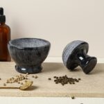 Natural-Stone Mortar & Mushroom Pestle Set