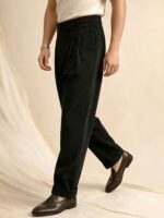 Men’s Cotton-Viscose Double-Pleat Corduroy Trousers - Image 6