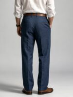 Men's Lyocell-Linen Double Pleat Trousers - Image 8