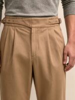 Men’s Pure-Cotton Gurkha Pleated Trousers - Image 5
