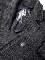 Men’s Pure-Wool Tonal Check Overcoat - Image 7