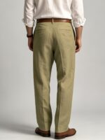 Men's Lyocell-Linen Double Pleat Trousers - Image 9