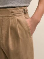 Men’s Pure-Cotton Gurkha Pleated Trousers - Image 2