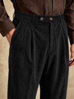 Men’s Pure-Cotton Double-Pleat Trousers - Image 5