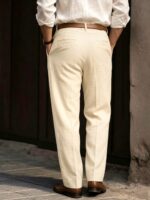 Men's Lyocell-Linen Double Pleat Trousers - Image 10
