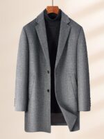Men’s Pure-Wool Single-Breasted Overcoat - Image 2