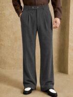 Men’s Pure-Cotton Double-Pleat Trousers - Image 9