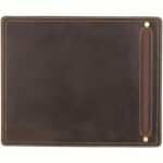 Men’s Top-Grain Leather Mouse Pad — Integrated Pen Holder - Image 3