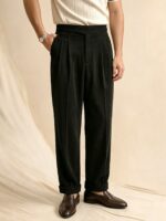 Men’s Cotton-Viscose Double-Pleat Corduroy Trousers - Image 3