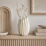 Sculptural Ceramic Urchin Vase — Off White
