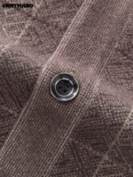 Men’s Textured Wool-Cashmere V-Neck Cardigan - Image 16