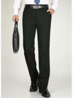 Men’s Tailored Wool-Blend Trousers