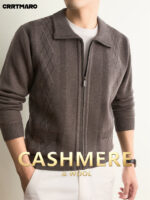 Men’s Wool-Cashmere Full-Zip Knit Jacket - Image 7