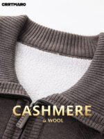 Men’s Wool-Cashmere Full-Zip Knit Jacket - Image 10
