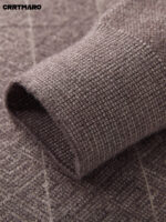 Men’s Textured Wool-Cashmere V-Neck Cardigan - Image 14