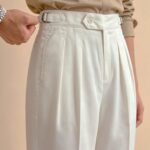 Men’s Pure-Cotton Double-Pleat Tailored Trousers - Image 5