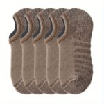 Men’s Cotton No-Show Socks — 5 Pair Set - Image 2