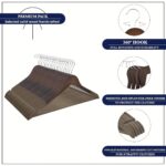 8-Piece Maple Wood & Velvet Hanger Set - Image 7