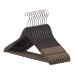 8-Piece Maple Wood & Velvet Hanger Set - Image 9