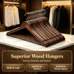 15-Piece Solid Wood Clothes Hanger Set - Image 5